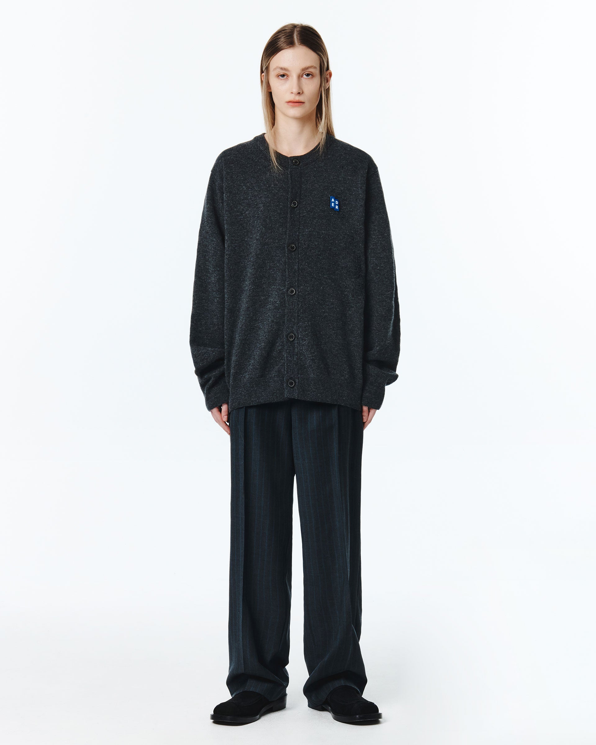 Ader Error - Sig; BL Tag cardigan 02 (Charcoal) product image 3 | TRAB K-Fashion Australia