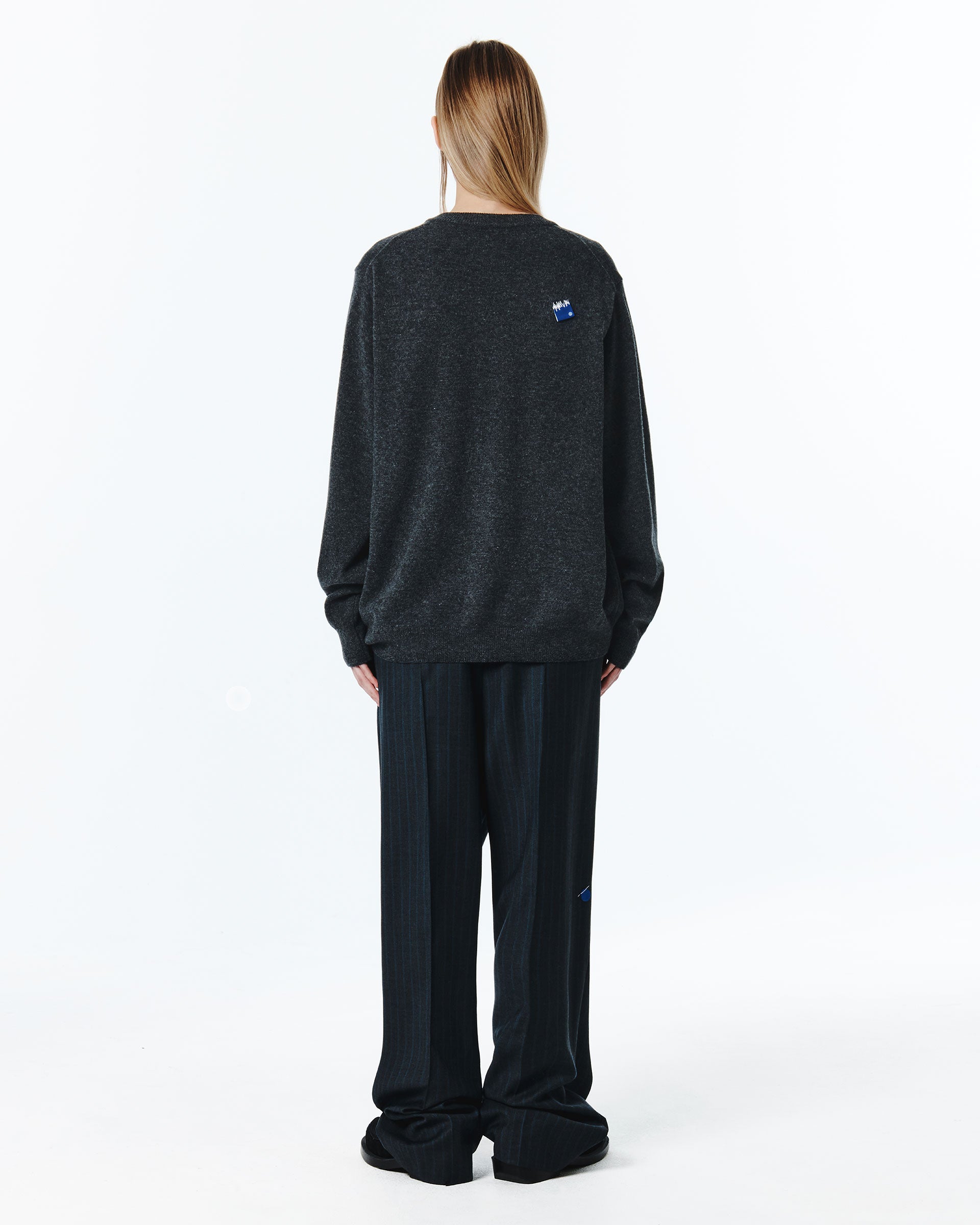 Ader Error - Sig; BL Tag cardigan 02 (Charcoal) product image 4 | TRAB K-Fashion Australia