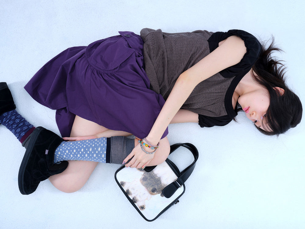 Coyseio - Vintage Sheep Graphic Tote Bag (Black) product image 2 | TRAB K-Fashion Australia