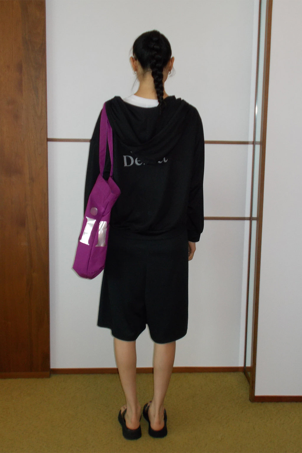 Deinet - Point Logo Shoulder Big Bag (Purple) product image 3 | TRAB K-Fashion Australia