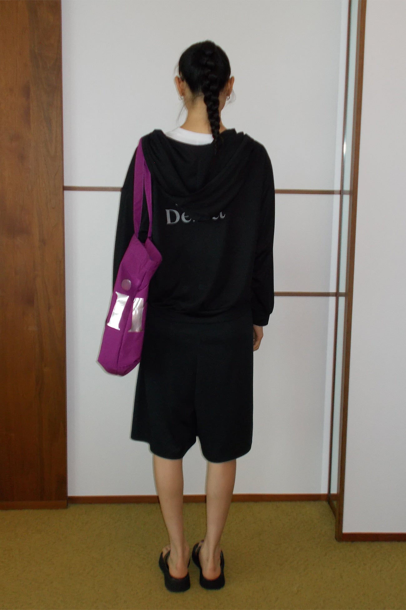 Deinet - Point Logo Shoulder Big Bag (Purple) product image 3 | TRAB K-Fashion Australia