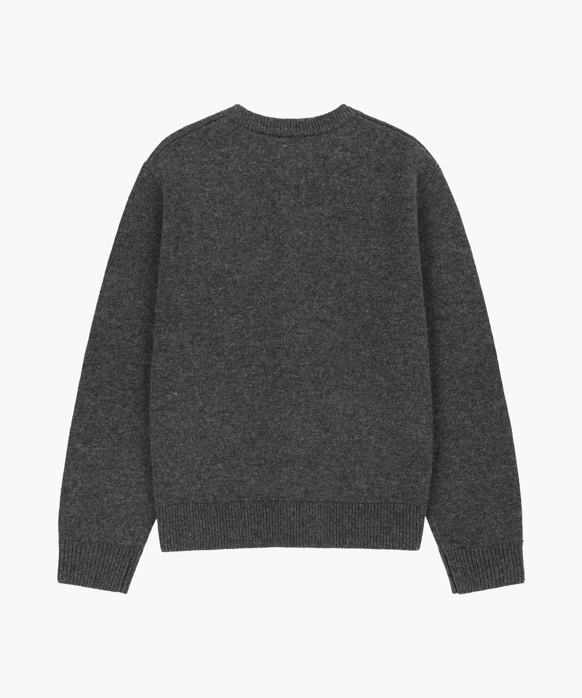 Marithe & Francois Girbaud - Premium Small Classic Logo Wool Round Neck Cardigan (Charcoal) product image 6 | TRAB K-Fashion Australia
