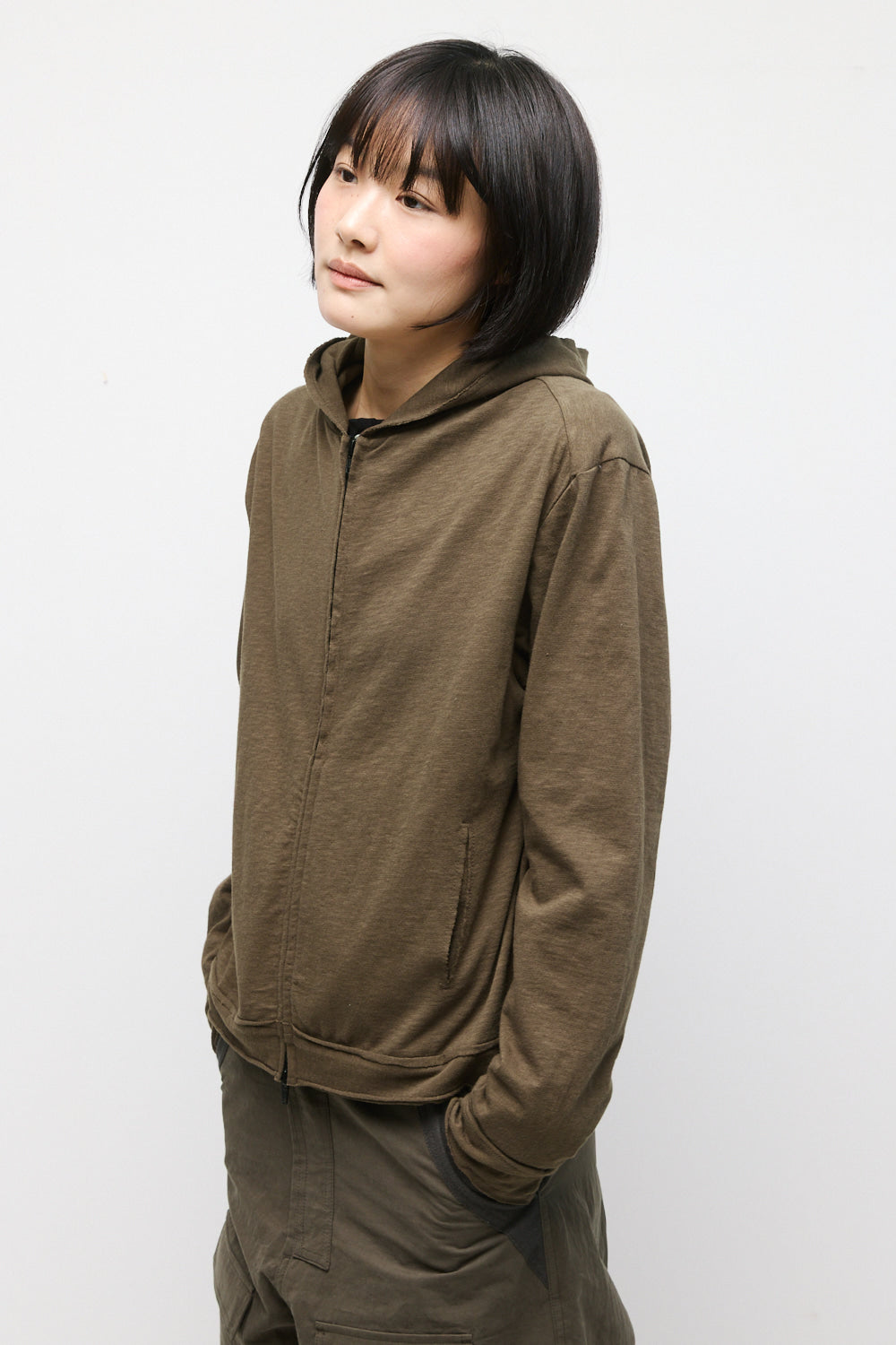 Hatchingroom - Rough Hoodie Slub (Dark Khaki) product image 10 | TRAB K-Fashion Australia
