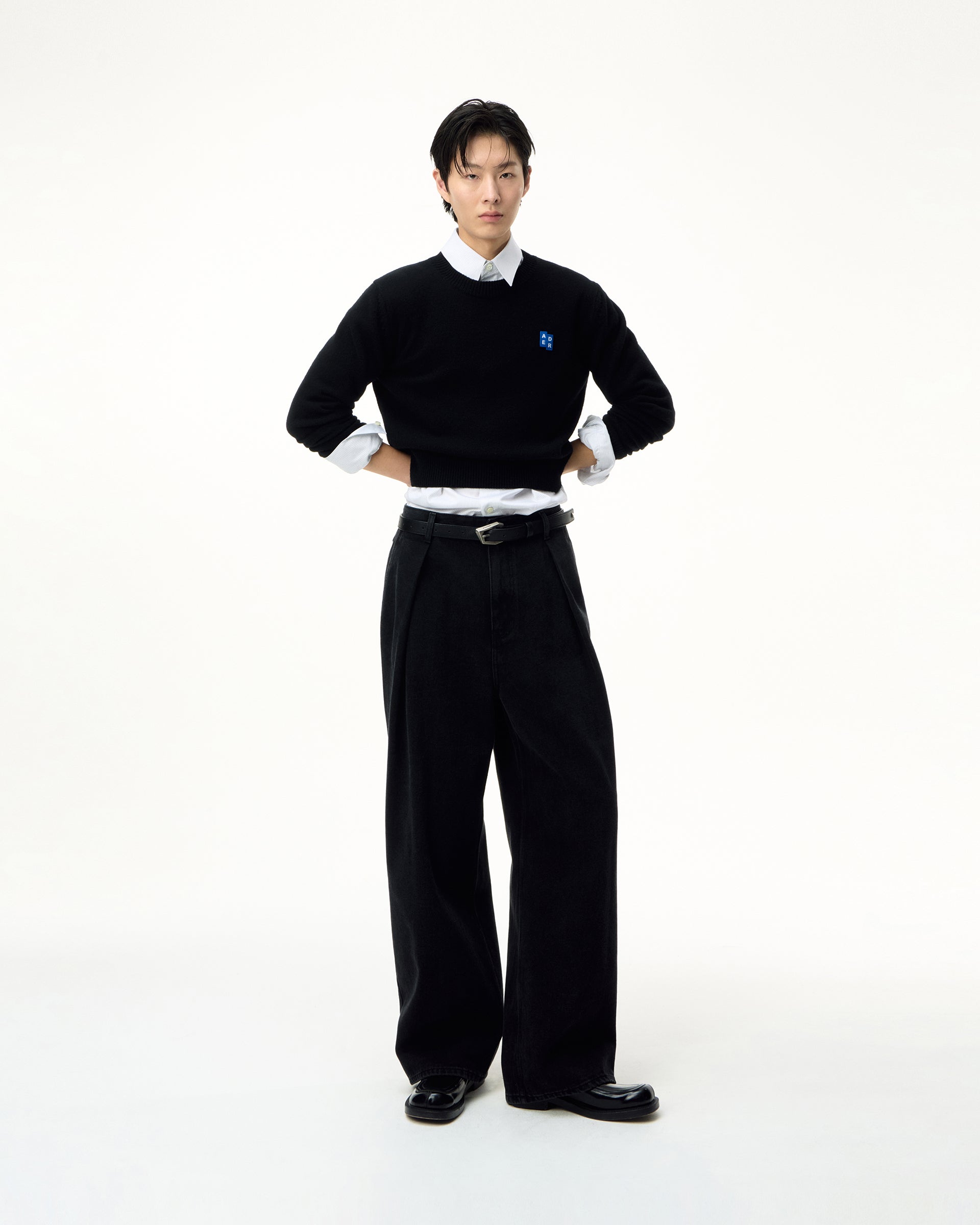 Ader Error - Sig; BL Tag knit 01 (Noir) product image 1 | TRAB K-Fashion Australia