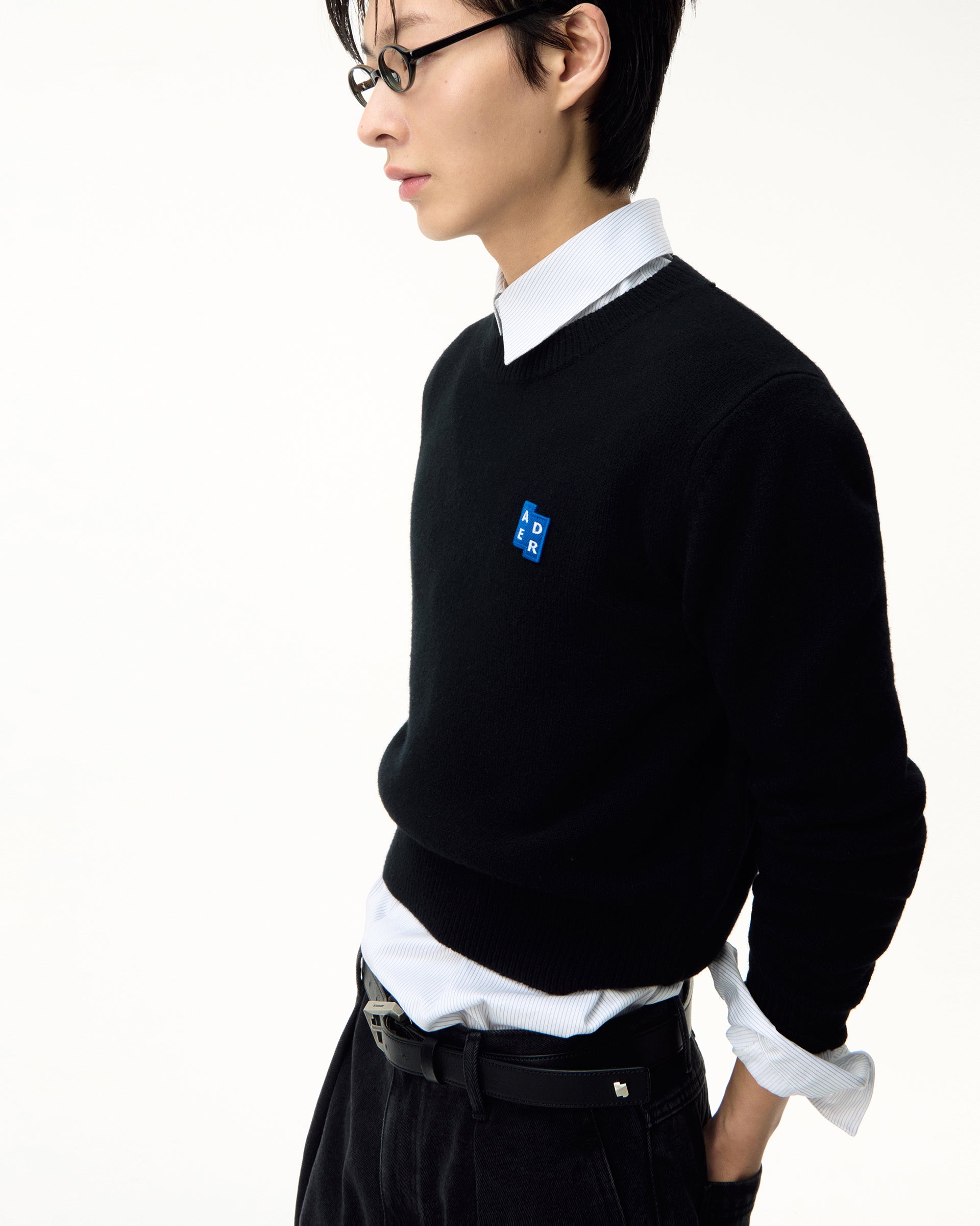 Ader Error - Sig; BL Tag knit 01 (Noir) product image 3 | TRAB K-Fashion Australia