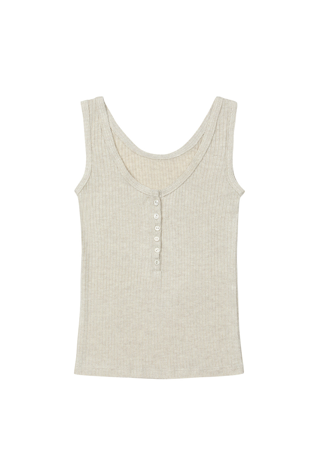 Deinet - Button Point Sleeveless (Beige) product image 1 | TRAB K-Fashion Australia
