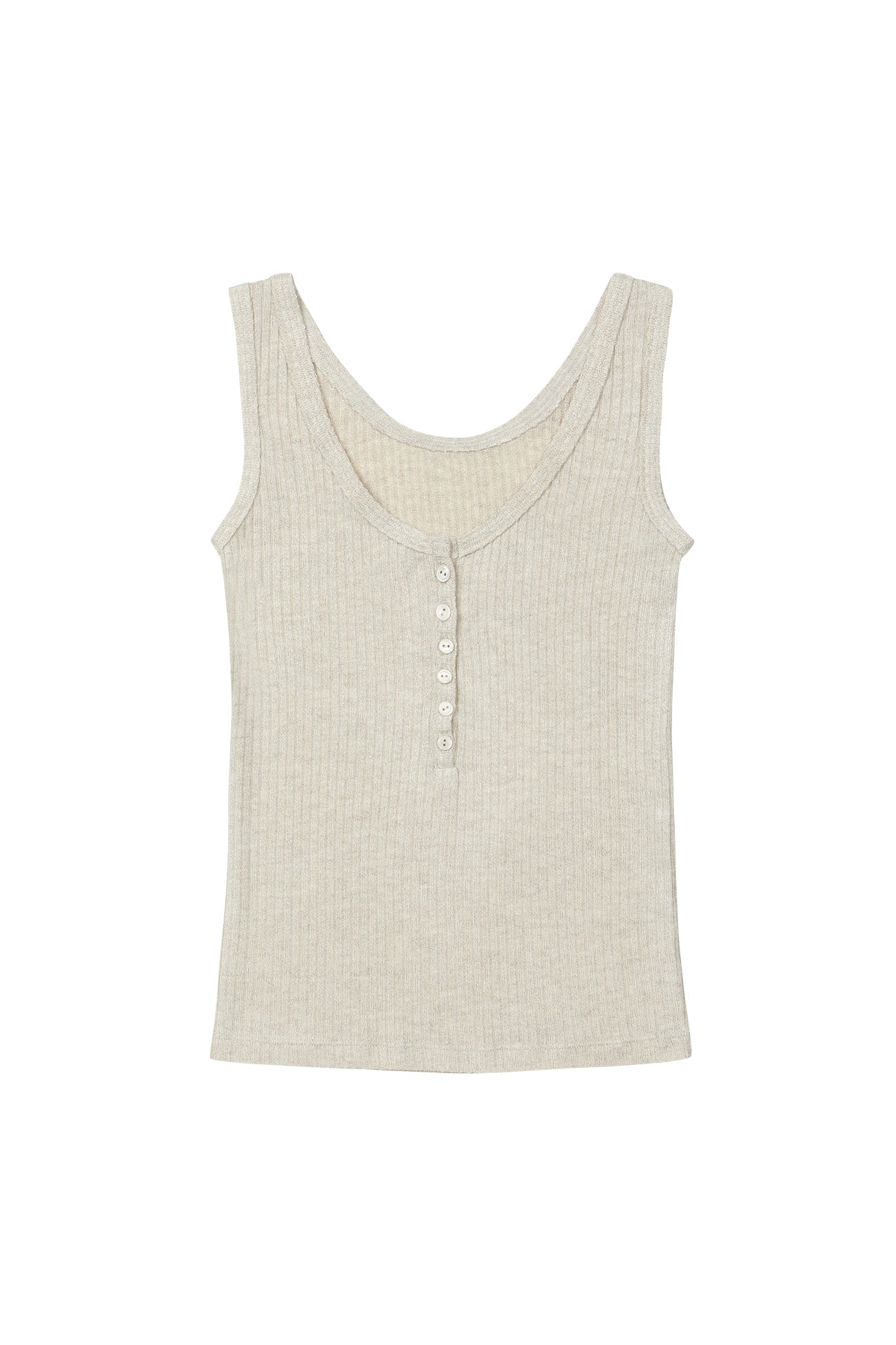 Deinet - Button Point Sleeveless (Beige) product image 1 | TRAB K-Fashion Australia