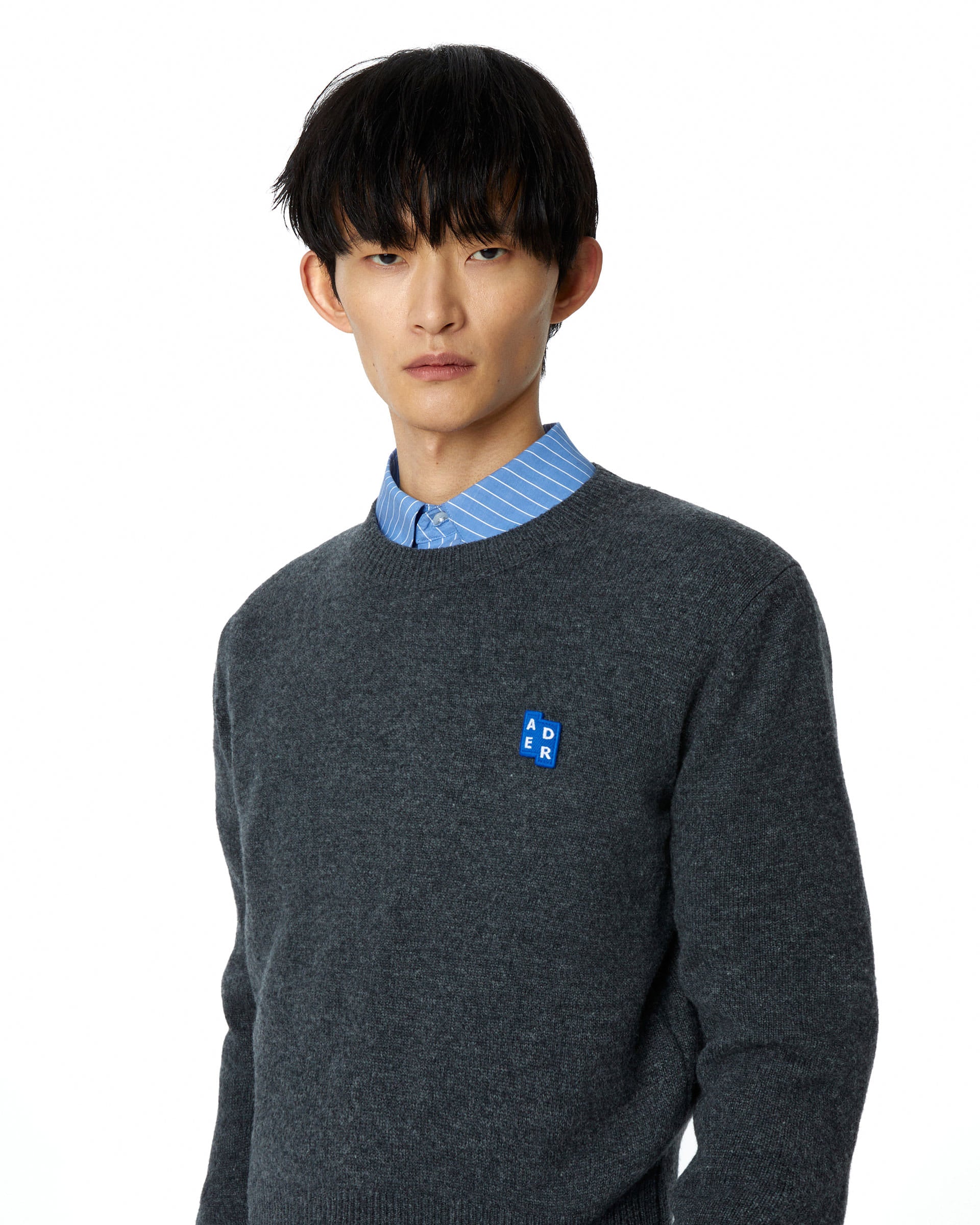 Ader Error - Sig; BL Tag knit 01 (Charcoal) product image 2 | TRAB K-Fashion Australia