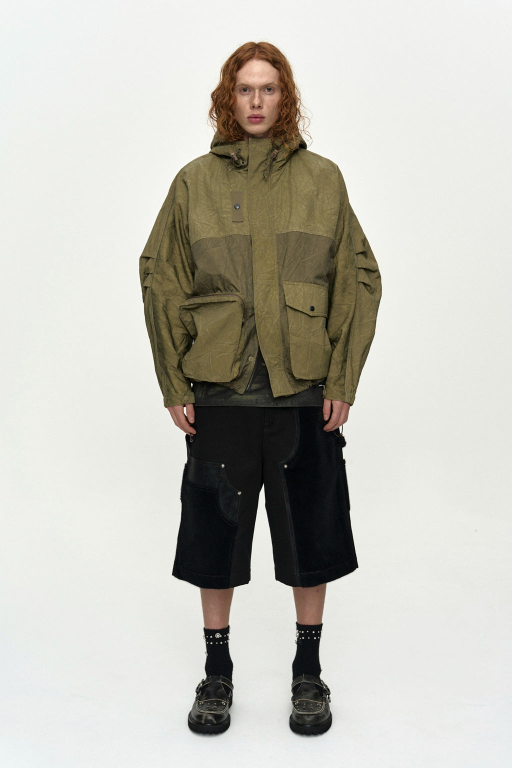 Andersson Bell - Unisex Tie-Dyed Beach Shell Jacket (Beige) product image 1 | TRAB K-Fashion Australia