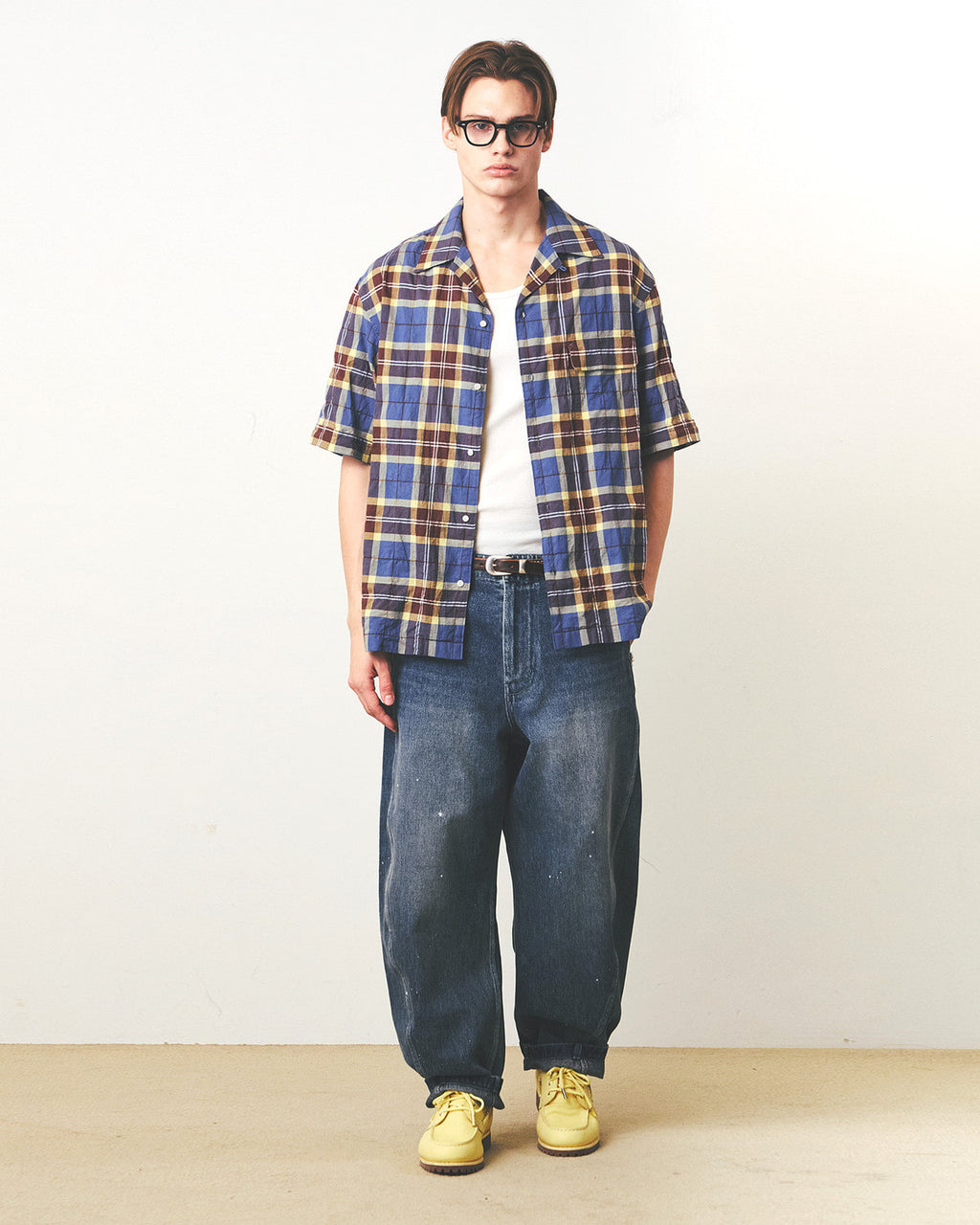 Eastlogue - Holiday Half Shirts (Multi Blue Check) product image 4 | TRAB K-Fashion Australia