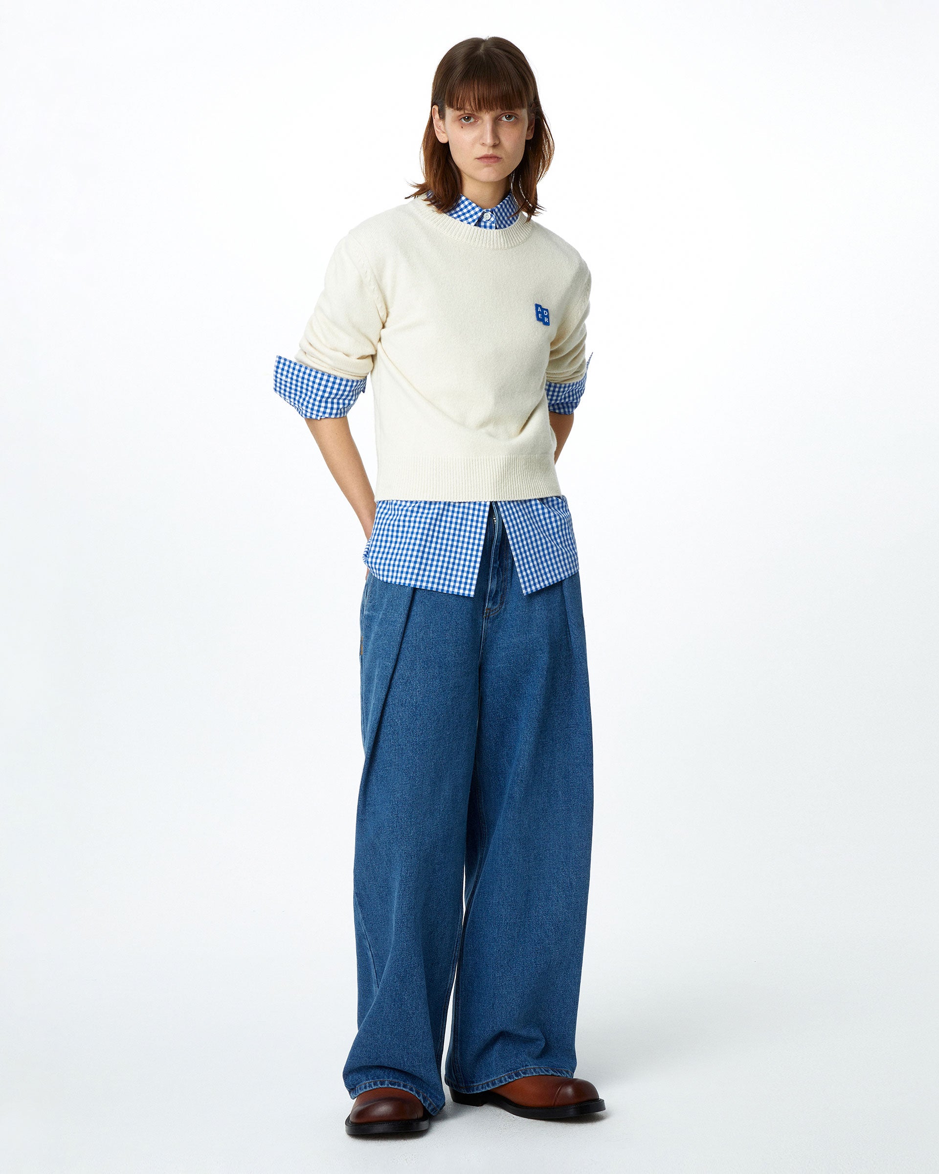 Ader Error - Sig; BL Tag knit 01 (Oatmeal) product image 1 | TRAB K-Fashion Australia