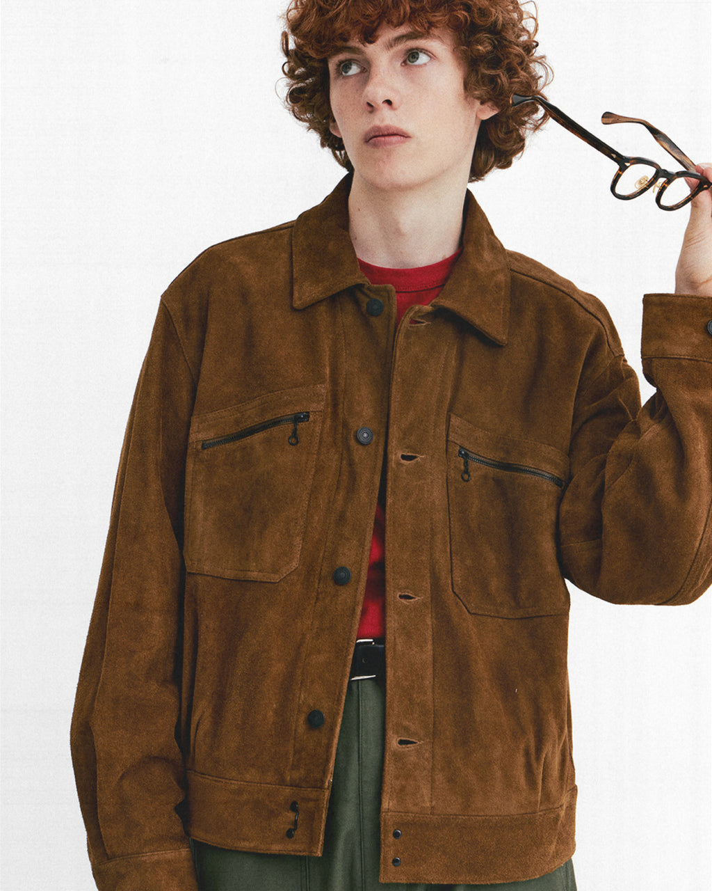 Eastlogue - Workers Blouson Leather Jacket (Brown Nubuck) product image 8 | TRAB K-Fashion Australia