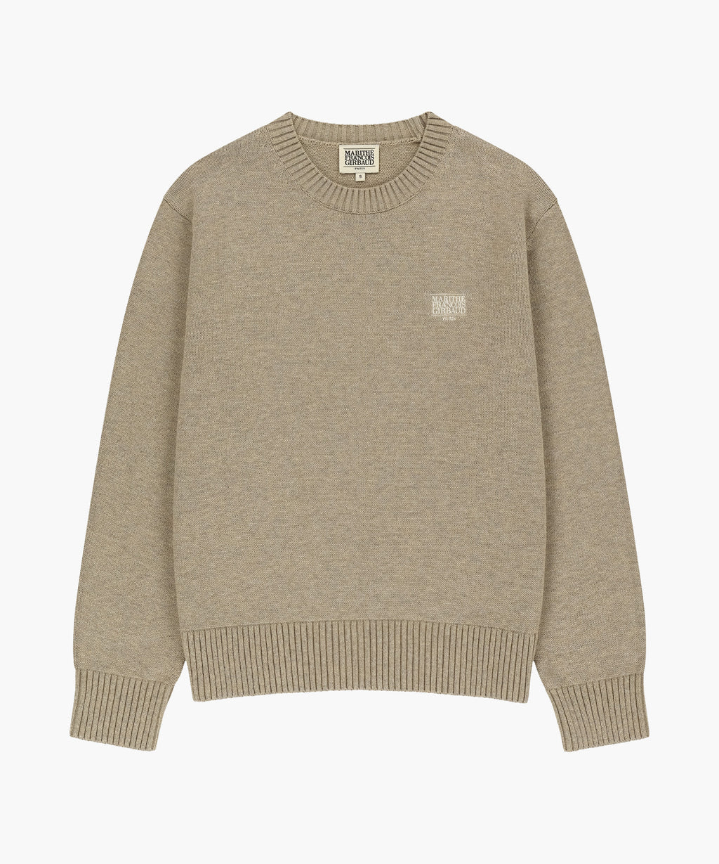 Marithe & Francois Girbaud - Small Classic Logo Knit Pullover (Oatmeal) product image 5 | TRAB K-Fashion Australia