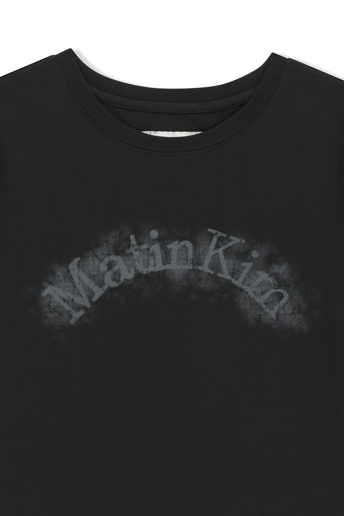 Matin Kim - Matin Kim Arch Logo Crop Top (Black) product image 3 | TRAB K-Fashion Australia