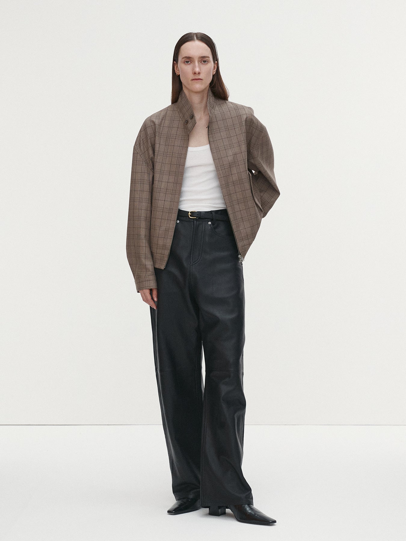 Tonywack - Checked Wool Harrington Jacket (Beige Check) product image 2 | TRAB K-Fashion Australia