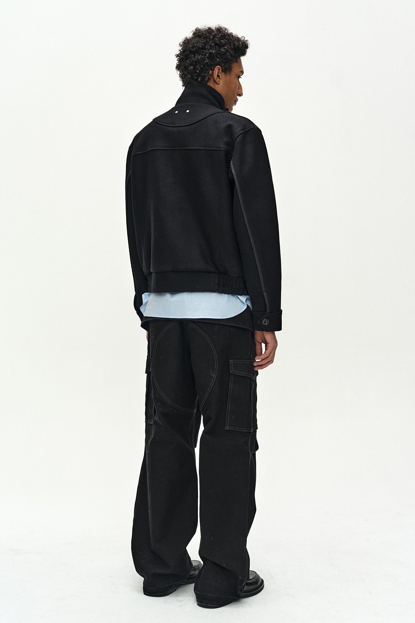 Andersson Bell - Linus Harrington Wool Jacket (black) (Black) product image 4 | TRAB K-Fashion Australia