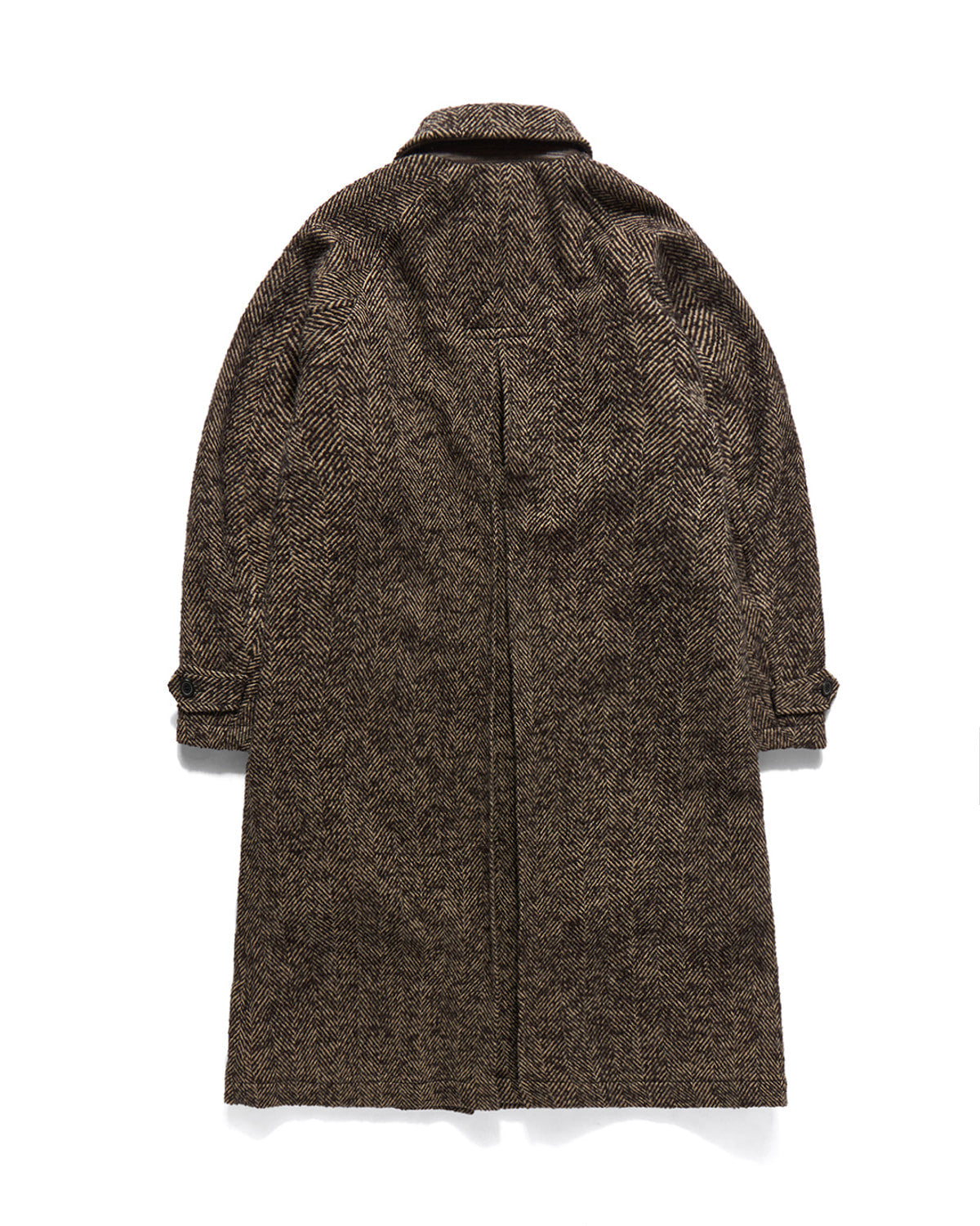 Eastlogue - Highland Balmacaan Coat (D.brown Herringbone Wool) product image 2 | TRAB K-Fashion Australia