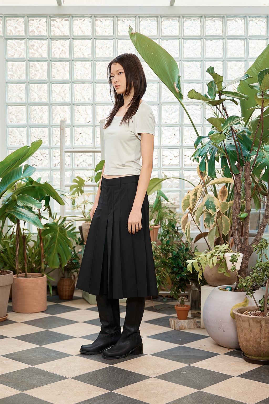 Matin Kim - Raglan Bolero Slim Top (Light Green) product image 7 | TRAB K-Fashion Australia