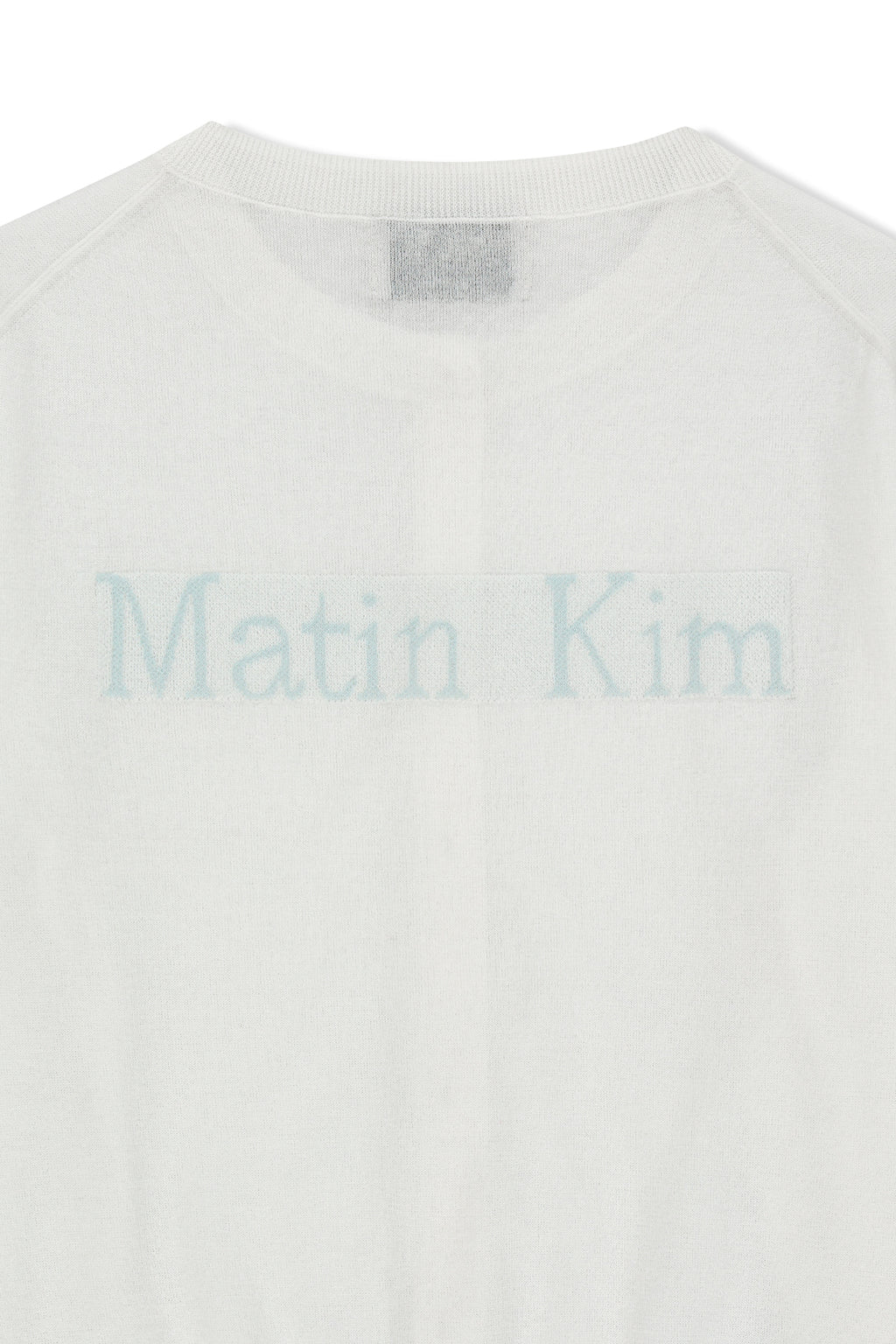 Matin Kim - Back Logo Sheer Cardigan (White) product image 5 | TRAB K-Fashion Australia