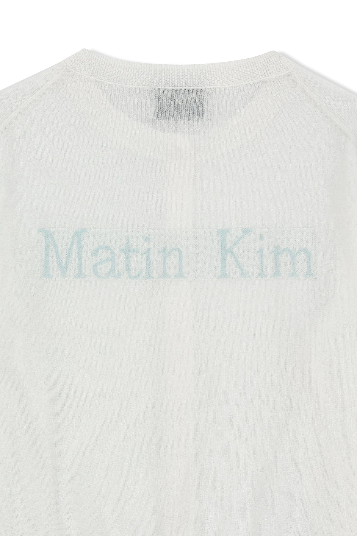 Matin Kim - Back Logo Sheer Cardigan (White) product image 5 | TRAB K-Fashion Australia