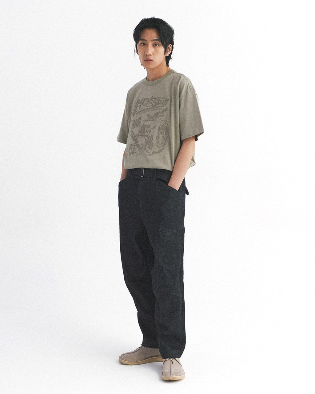 Eastlogue - Embroidery Comic T-shirts (Sand) product image 2 | TRAB K-Fashion Australia