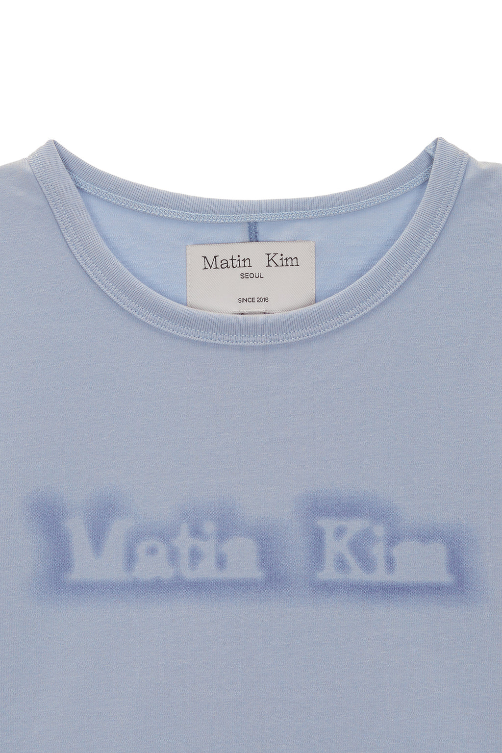 Matin Kim - Matin Shade Logo Crop Top (Sky) product image 3 | TRAB K-Fashion Australia