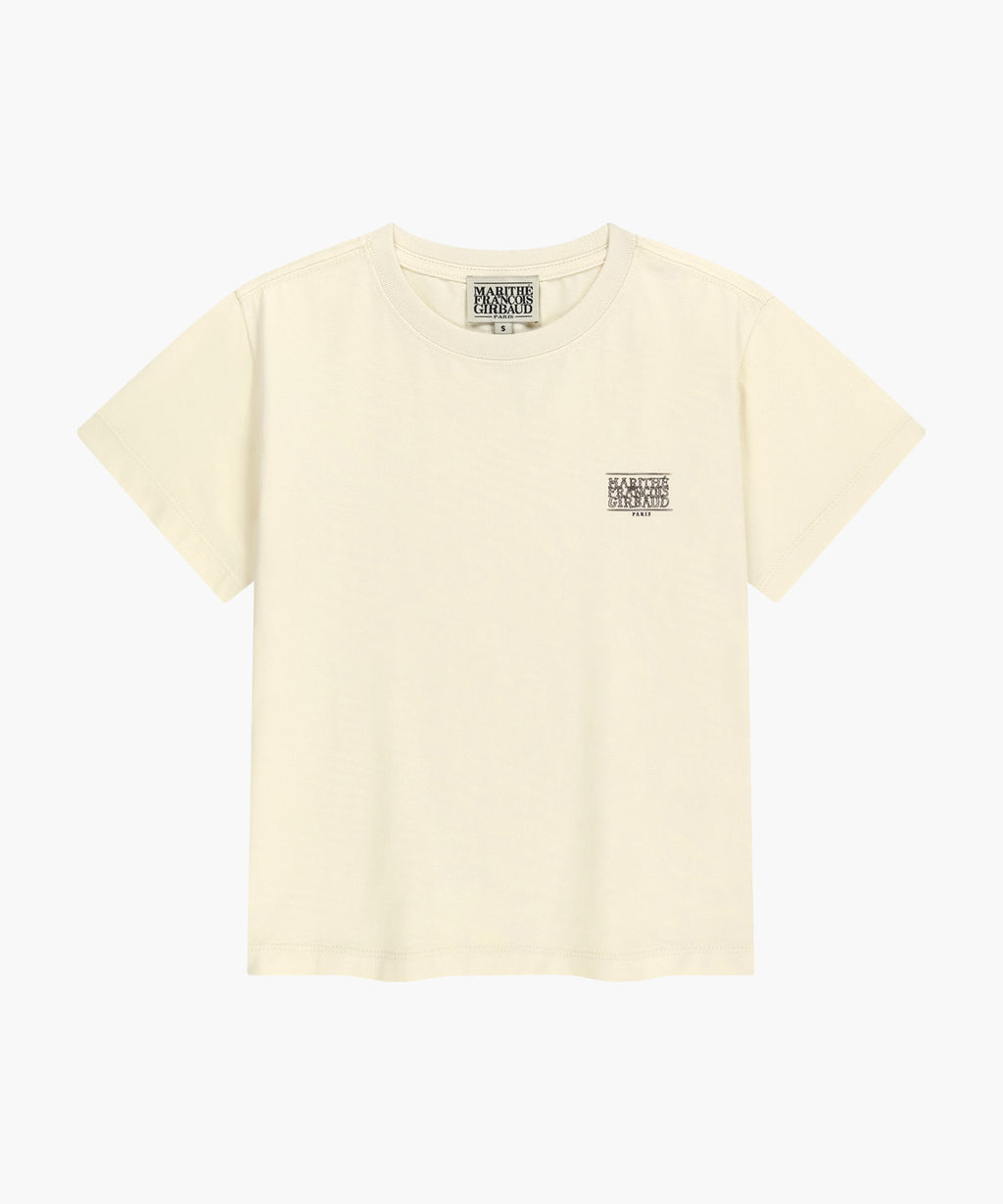 Marithe & Francois Girbaud - Antique Classic Logo Slim Crop Tee (Cream) product image 6 | TRAB K-Fashion Australia