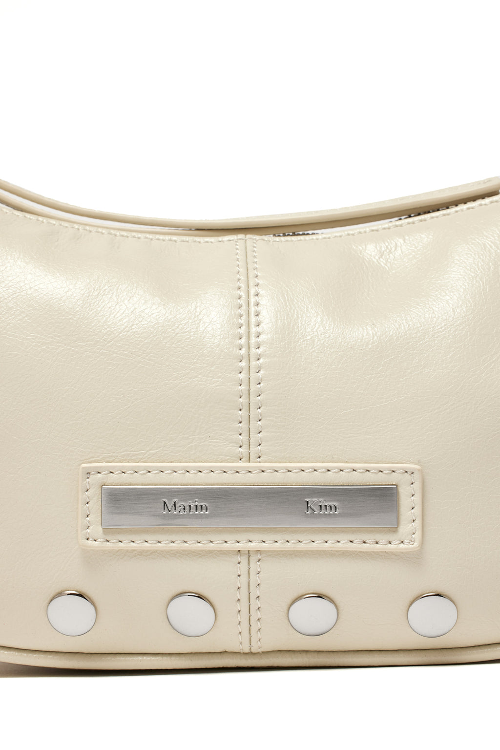 Matin Kim - Stud Leather Shoulder Bag (Ivory) product image 3 | TRAB K-Fashion Australia