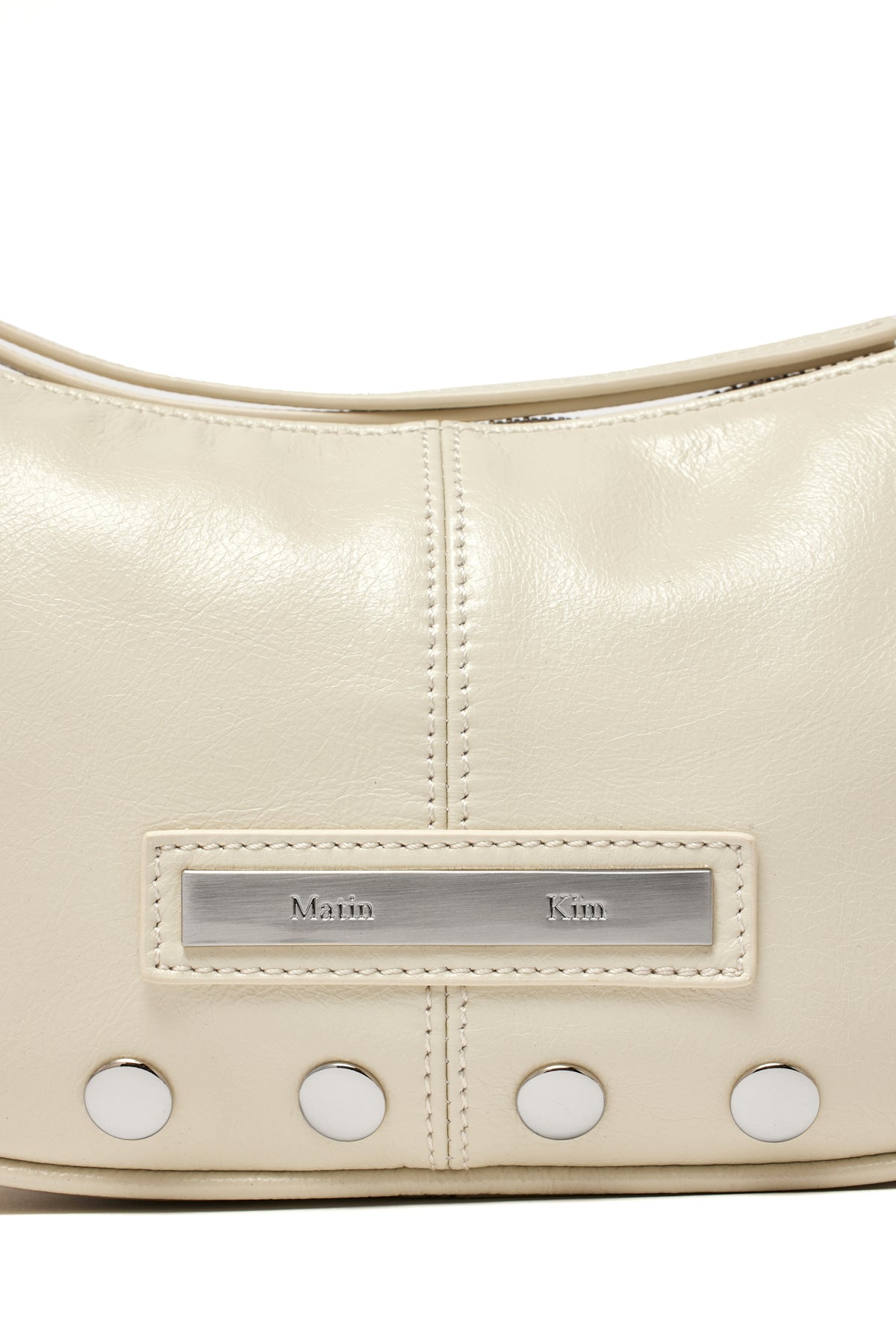 Matin Kim - Stud Leather Shoulder Bag (Ivory) product image 3 | TRAB K-Fashion Australia