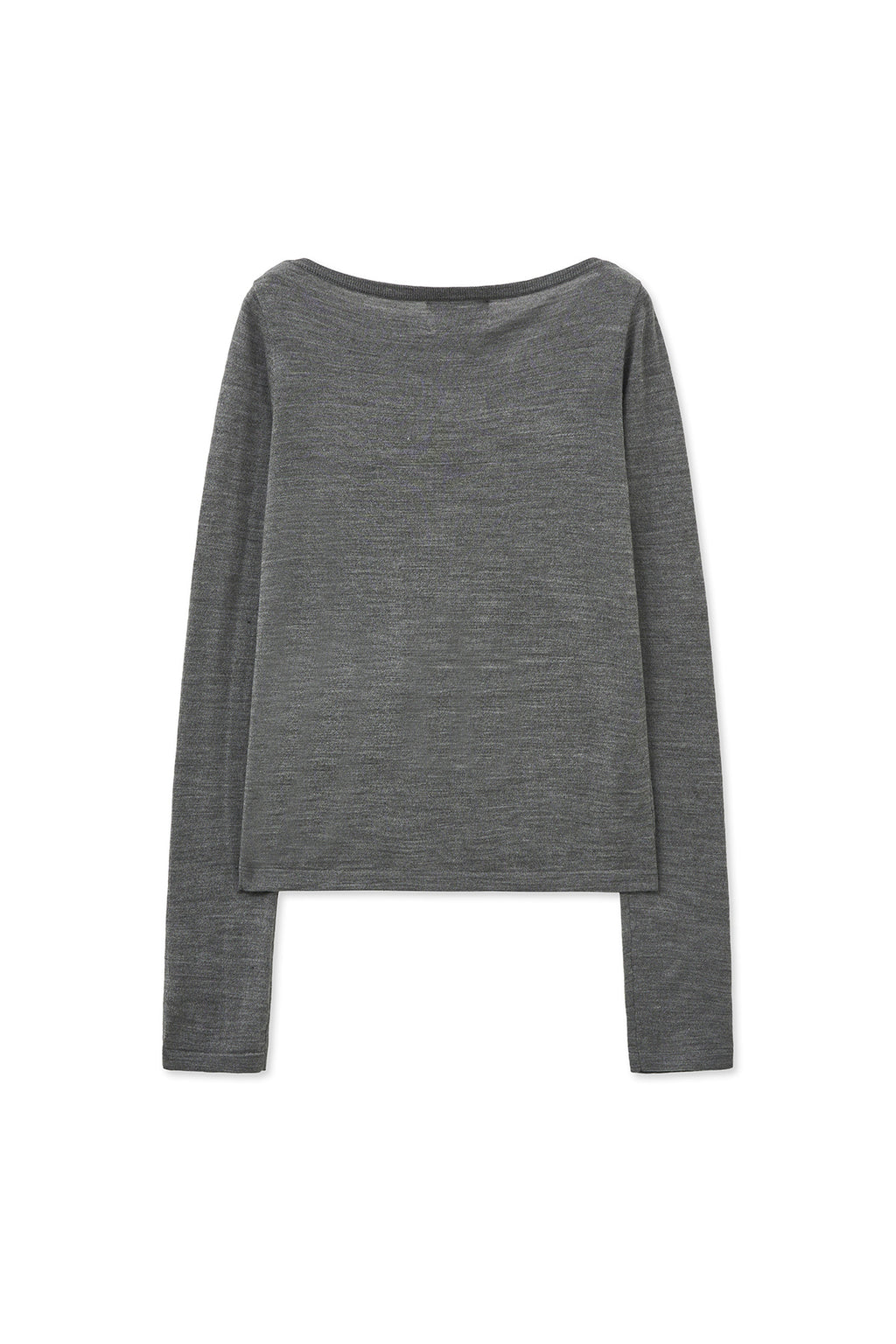 Matin Kim - Essential Boat Neck Knit Top (Grey) product image 3 | TRAB K-Fashion Australia