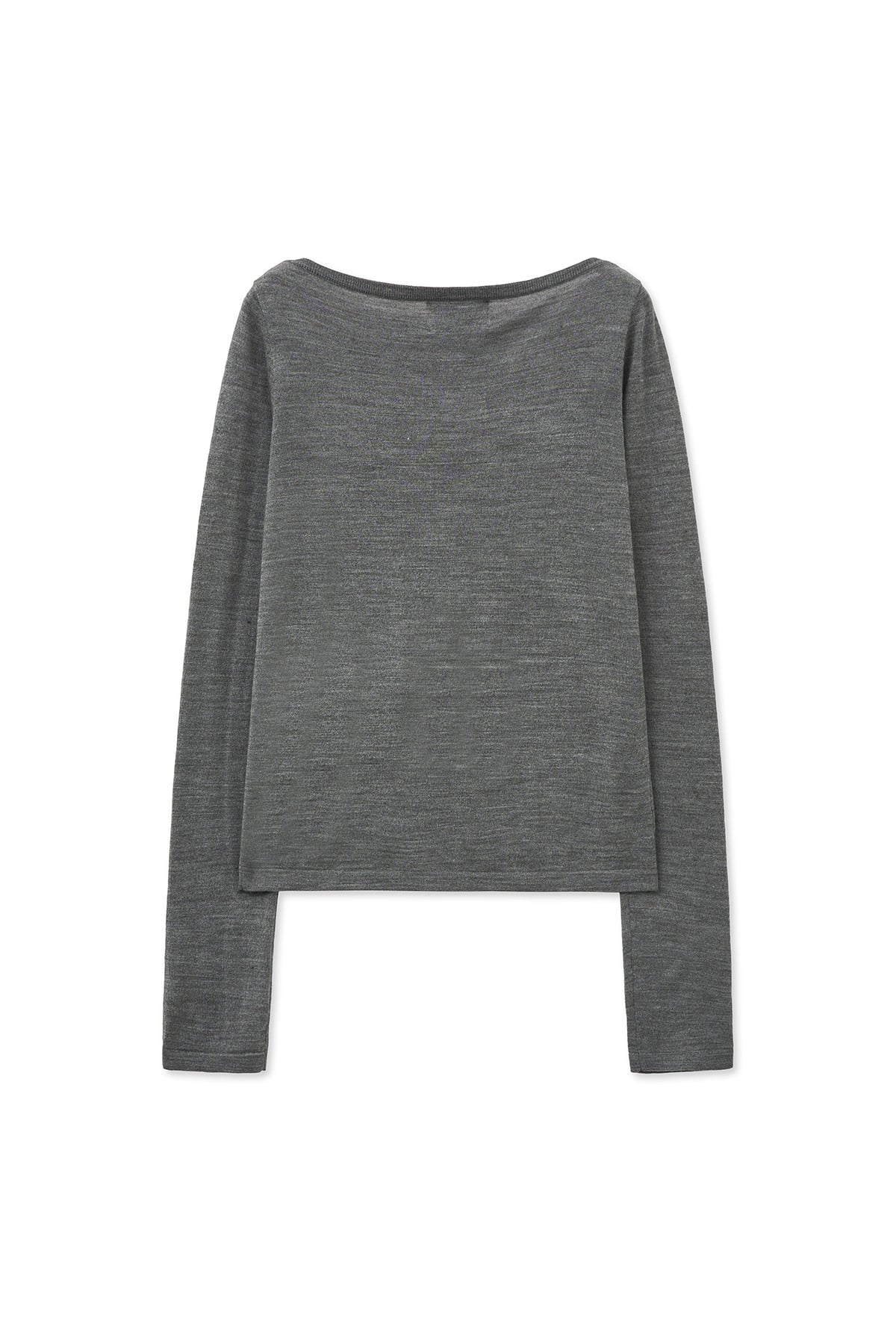 Matin Kim - Essential Boat Neck Knit Top (Grey) product image 3 | TRAB K-Fashion Australia