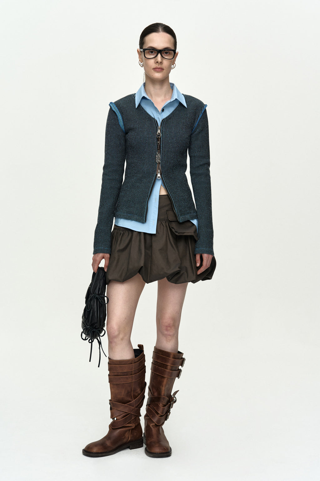 Andersson Bell - Cargo Balloon Skirt (Charcoal) product image 2 | TRAB K-Fashion Australia