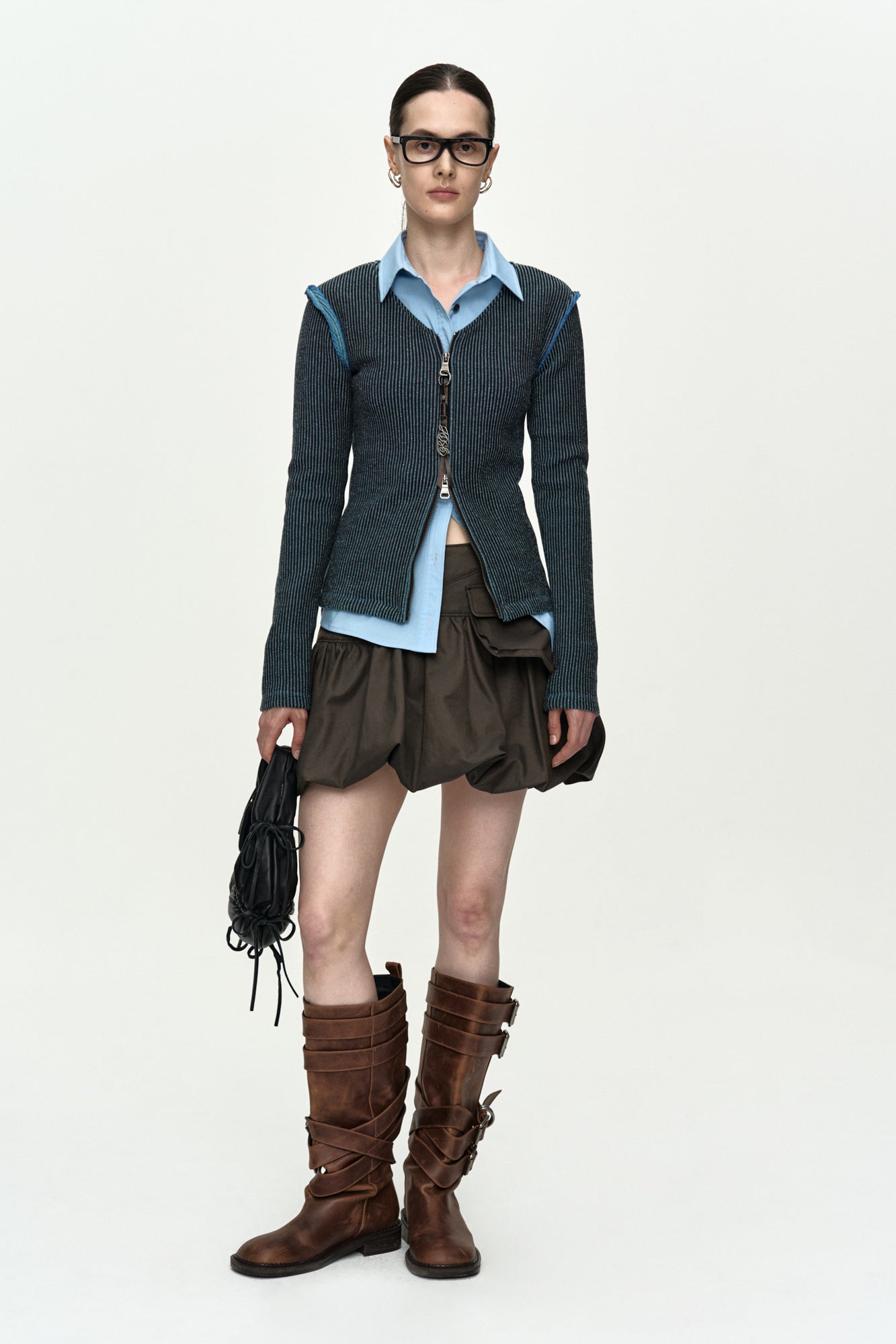 Andersson Bell - Cargo Balloon Skirt (Charcoal) product image 2 | TRAB K-Fashion Australia