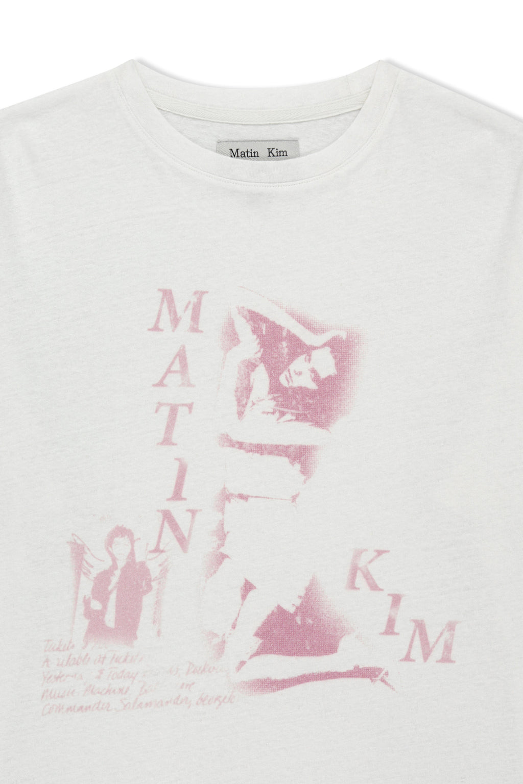 Matin Kim - Portrait Graffiti Logo Top (White) product image 3 | TRAB K-Fashion Australia