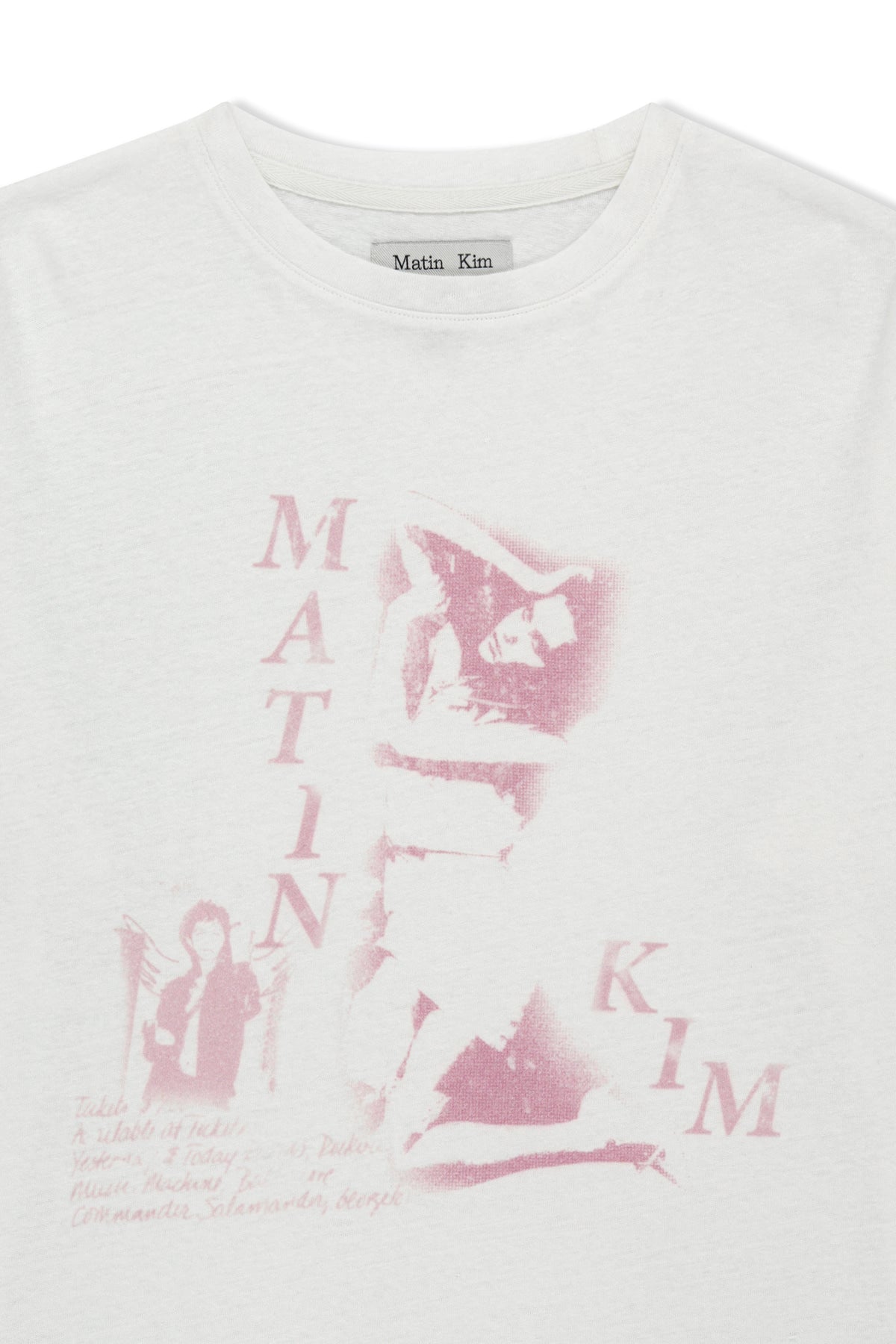 Matin Kim - Portrait Graffiti Logo Top (White) product image 3 | TRAB K-Fashion Australia
