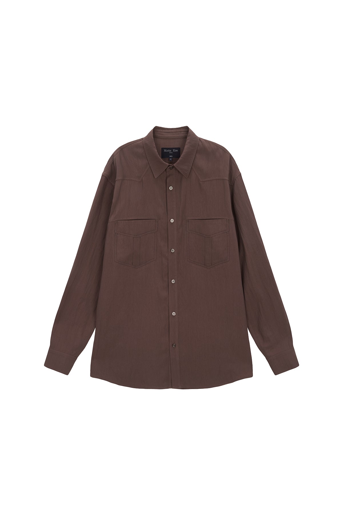 Matin Kim - Stitch Point Shirt (Brown) product image 1 | TRAB K-Fashion Australia