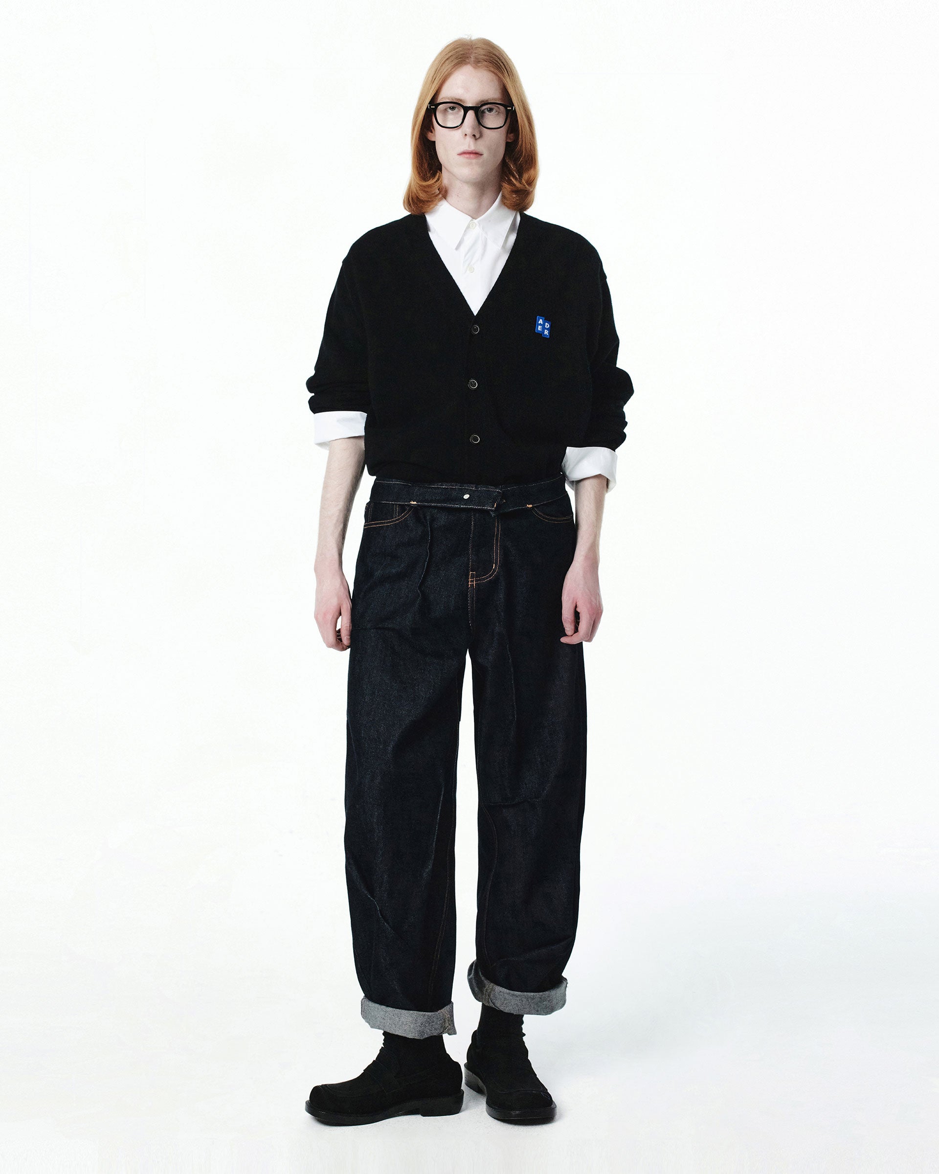 Ader Error - Sig; BL Tag cardigan 01 (Noir) product image 1 | TRAB K-Fashion Australia