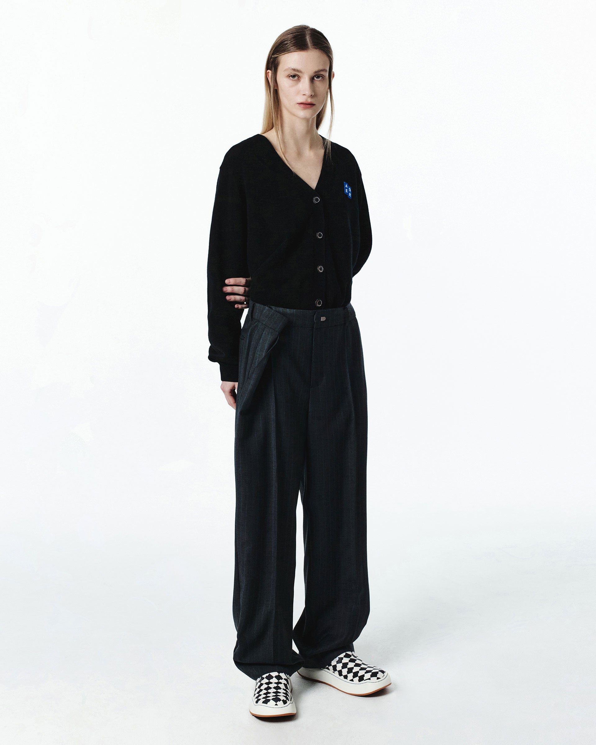 Ader Error - Sig; BL Tag cardigan 01 (Noir) product image 1 | TRAB K-Fashion Australia