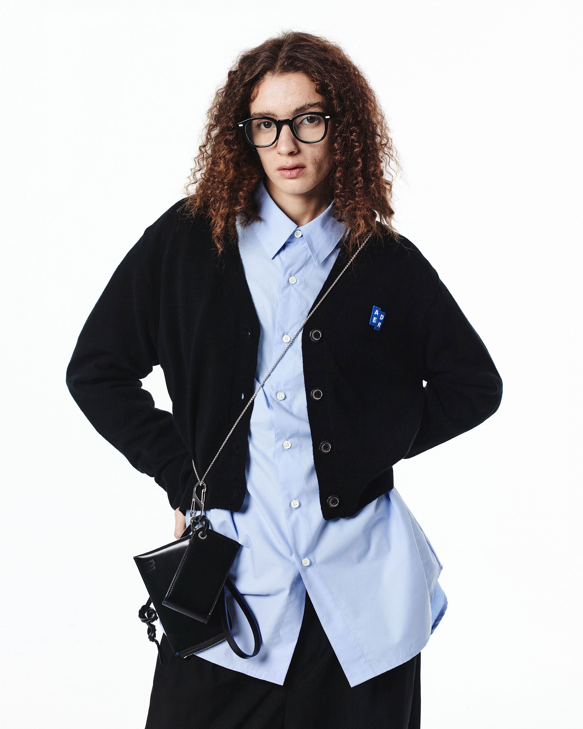 Ader Error - Sig; BL Tag cardigan 01 (Noir) product image 2 | TRAB K-Fashion Australia