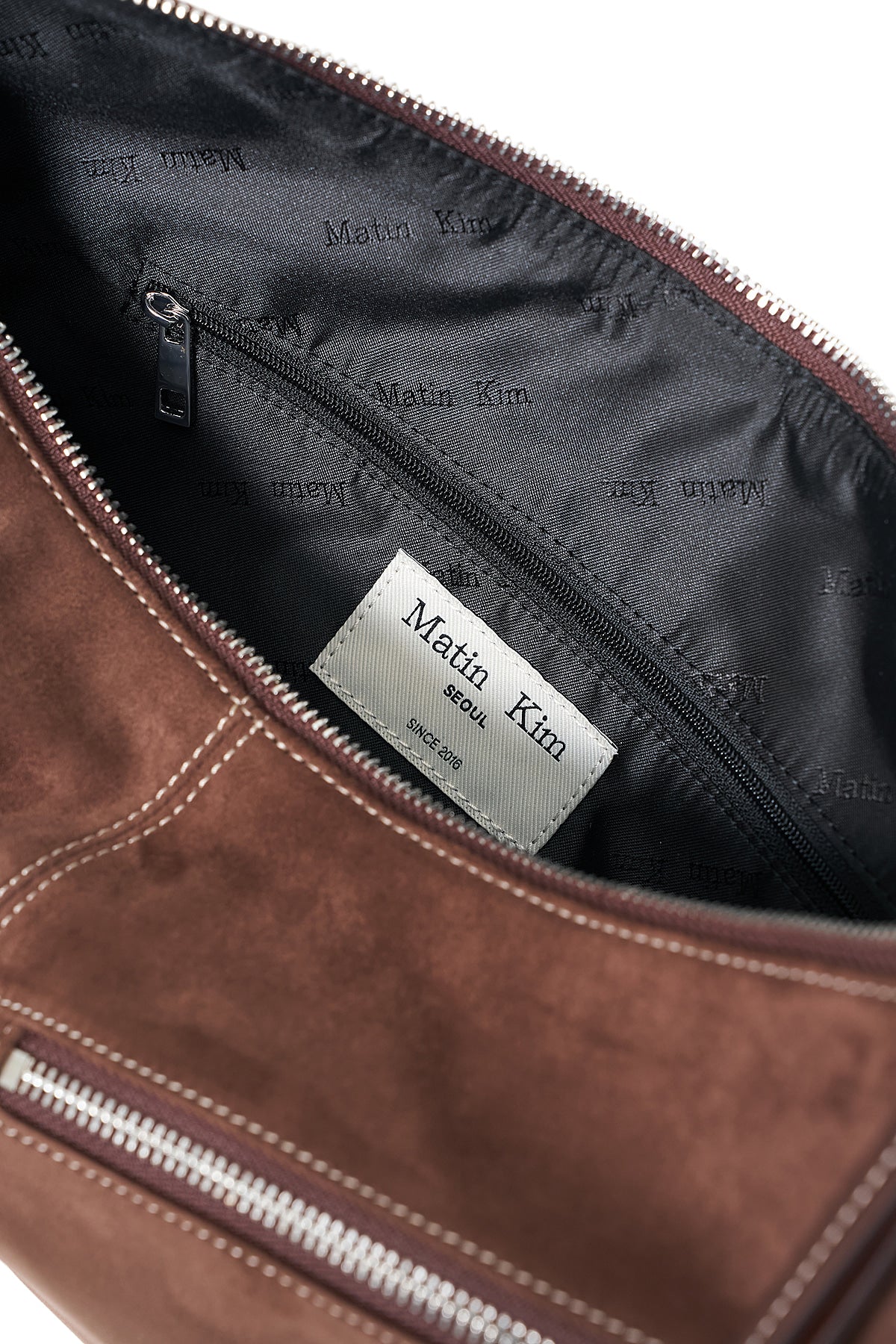 Matin Kim - Suede Round Hobo Bag (Brown) product image 5 | TRAB K-Fashion Australia