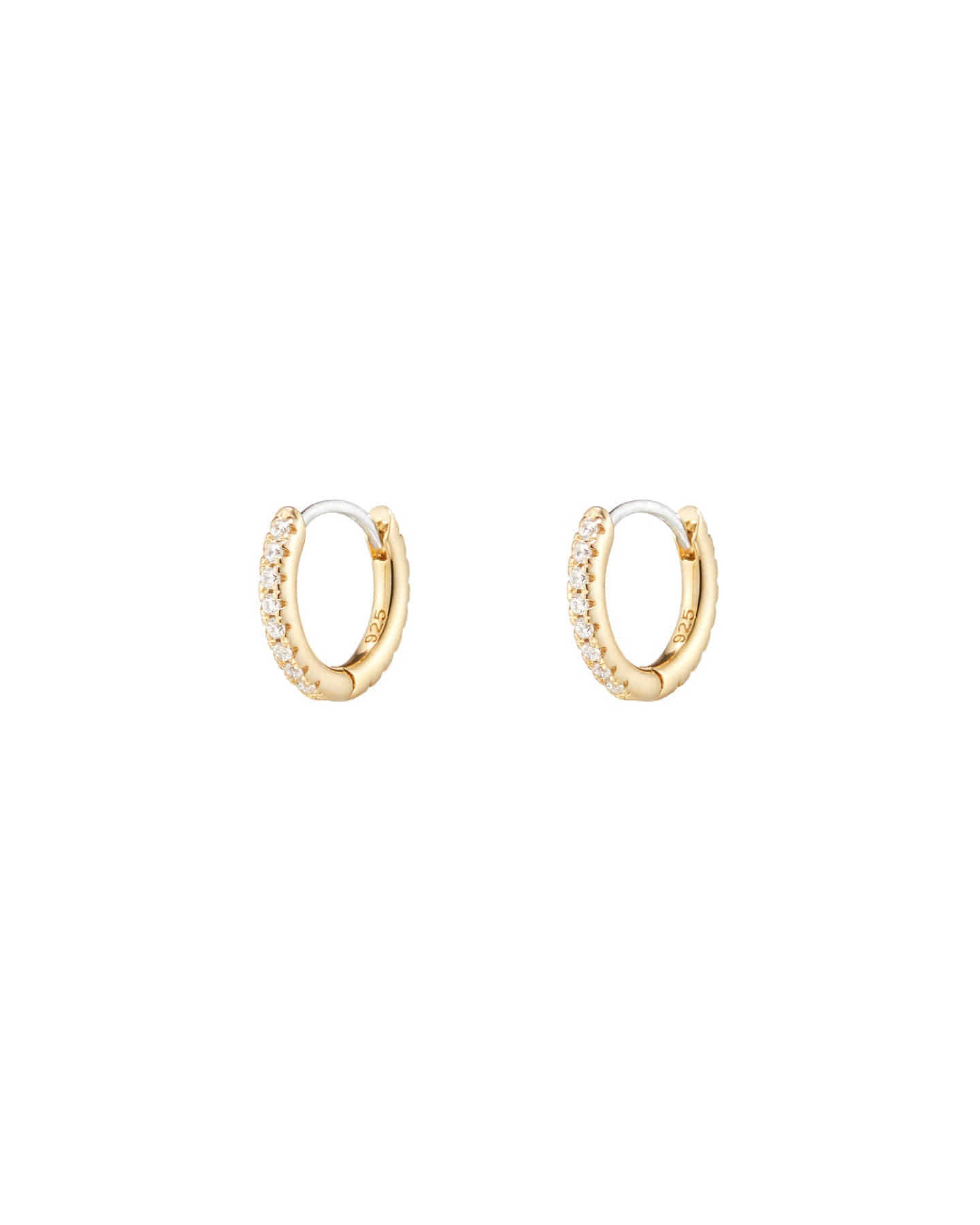 Numbering - Basic Pave Hoop Earrings #3122 product image 7 | TRAB K-Fashion Australia