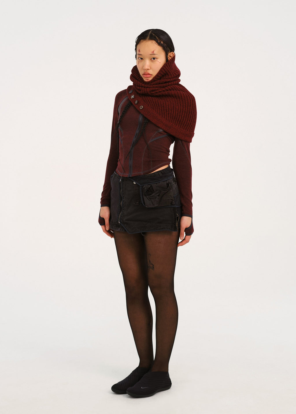 Hyein Seo - Wool Snood (Burgundy) product image 2 | TRAB K-Fashion Australia