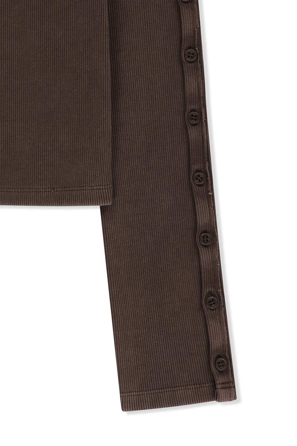 Matin Kim - Washed Rib Button Detail Top (Brown) product image 4 | TRAB K-Fashion Australia