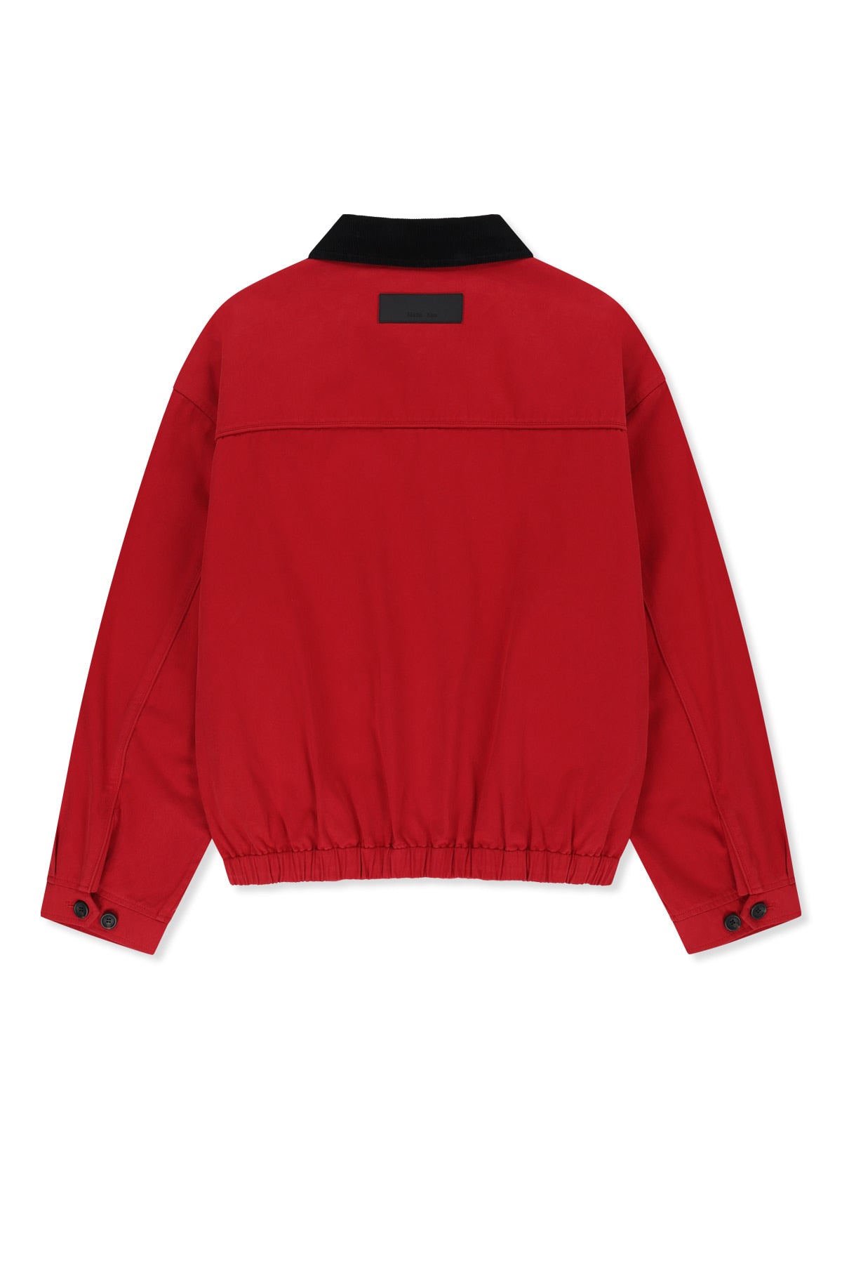 Matin Kim - Corduroy Contrast Trim Blouson Jumper (Red) product image 2 | TRAB K-Fashion Australia