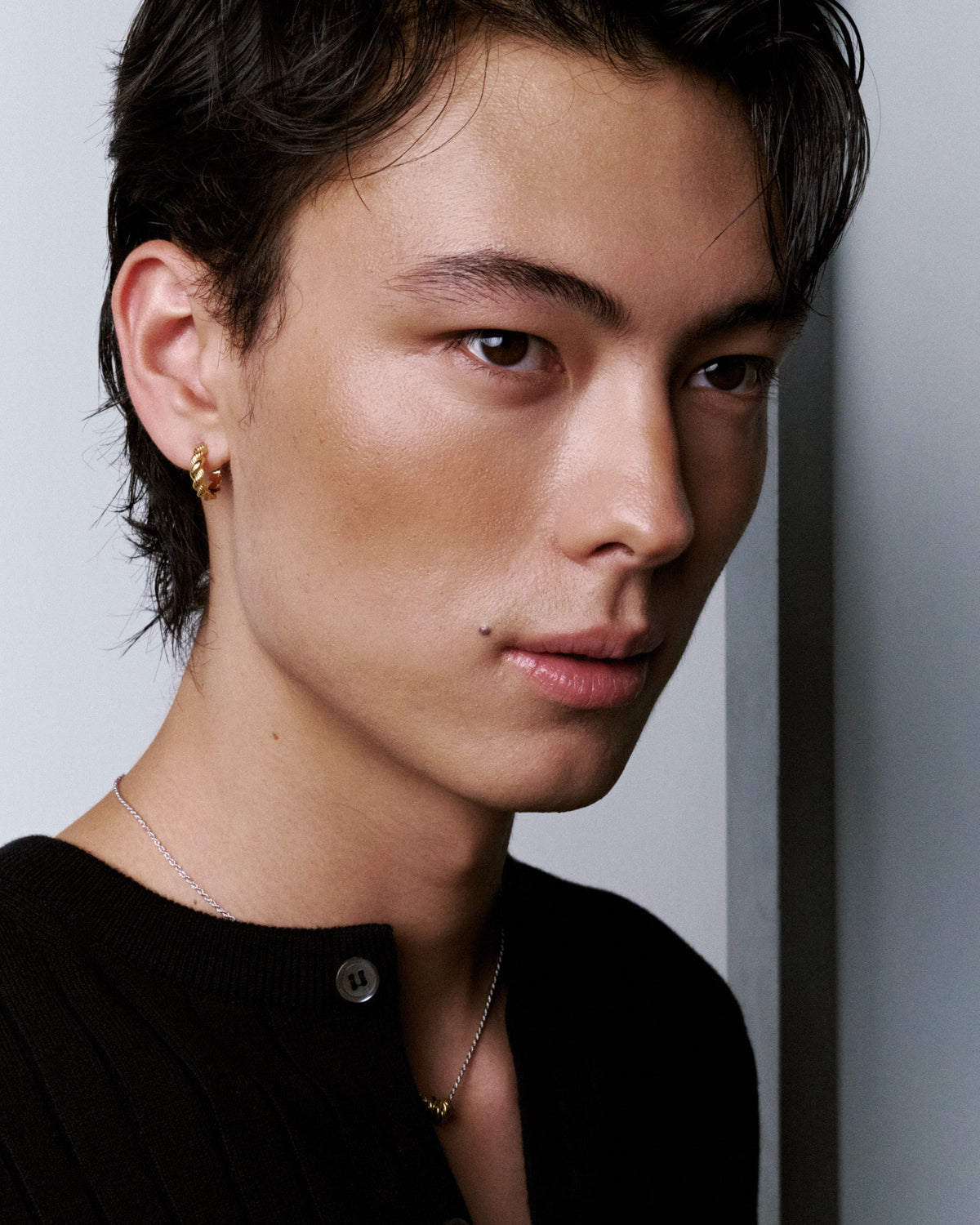 Numbering - Rope Texture Hoop Earrings #6104 product image 8 | TRAB K-Fashion Australia