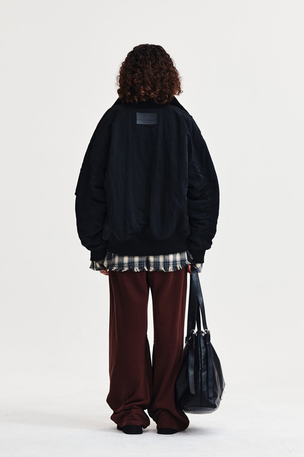 Matin Kim - High Neck Button Point Zip Up Jumper (Black) product image 7 | TRAB K-Fashion Australia