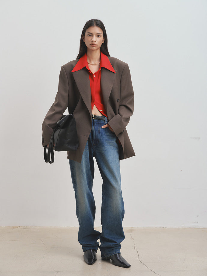 Tonywack - Straight-Leg Denim Jeans (Mid Blue) product image 2 | TRAB K-Fashion Australia