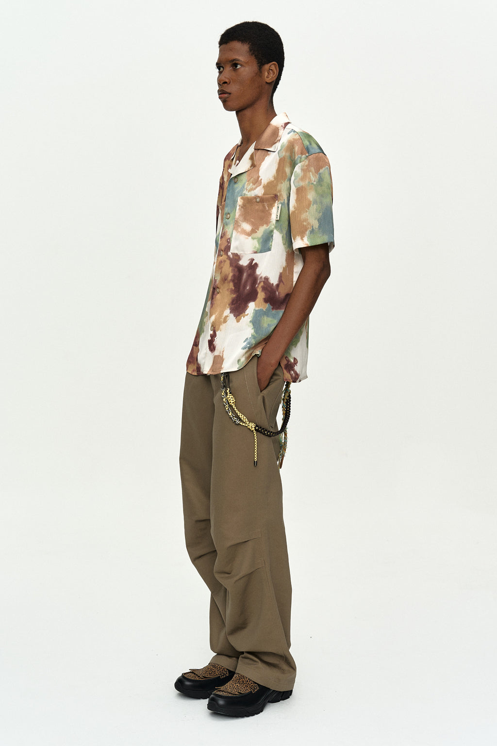 Andersson Bell - Nana Open Collar Shirt (Beige/Brown) product image 2 | TRAB K-Fashion Australia