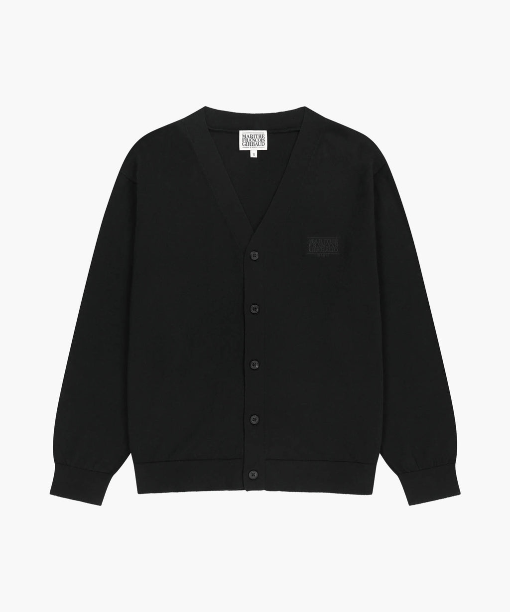 Marithe & Francois Girbaud - Small Classic Logo V-neck Knit Cardigan (Black) product image 6 | TRAB K-Fashion Australia