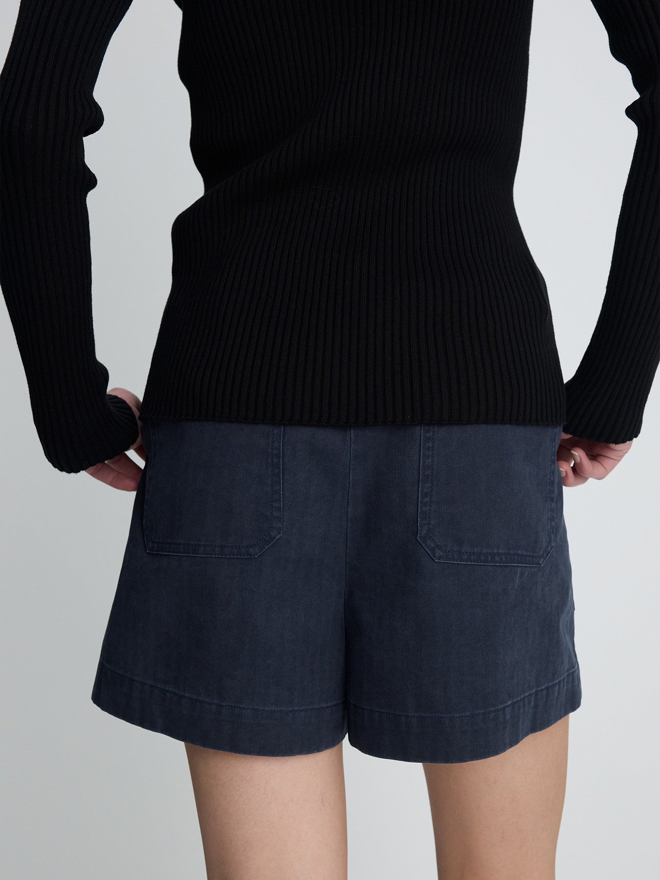 Tonywack - Garment Washed Hbt Fatigue  Shorts (Faded Navy) product image 5 | TRAB K-Fashion Australia